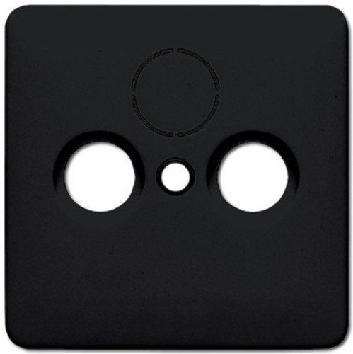 Лицевая панель Jung CD500 для розетки TV+R/TV+R+SAT черный фото Лицевая панель Jung CD500 для розетки TV+R/TV+R+SAT черный картинка